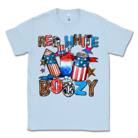 Dusty Blue red white boozy Classic Tee - AdoDesignShop