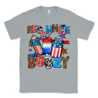 Heather Grey red white boozy Classic Tee - AdoDesignShop