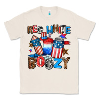 Natural red white boozy Classic Tee - AdoDesignShop