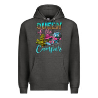 Charcoal Heather Queen Of The Camper Premium Hoodie - BundleAndBundleShop