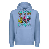 Colony Blue Queen Of The Camper Premium Hoodie - BundleAndBundleShop
