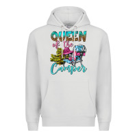 Dove Grey Queen Of The Camper Premium Hoodie - BundleAndBundleShop