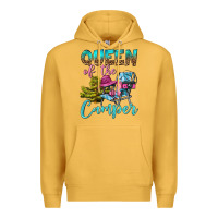 Mustard Queen Of The Camper Premium Hoodie - BundleAndBundleShop