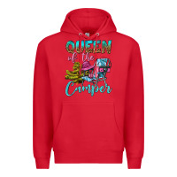 Red Queen Of The Camper Premium Hoodie - BundleAndBundleShop
