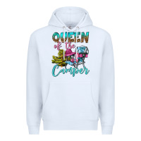 White Queen Of The Camper Premium Hoodie - BundleAndBundleShop