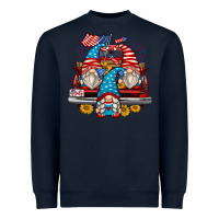 Navy 4th of july gnomes farm truck Heavyweight Sweatshirt - Zillion Design Studio