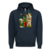 Navy cocrtail martini and gift and snow Zipper Hoodie - AdoDesignShop