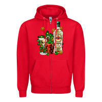 Red cocrtail martini and gift and snow Zipper Hoodie - AdoDesignShop