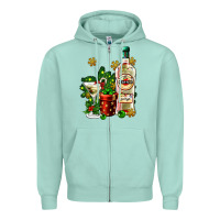 Seafoam cocrtail martini and gift and snow Zipper Hoodie - AdoDesignShop