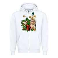 White cocrtail martini and gift and snow Zipper Hoodie - AdoDesignShop