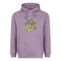 Lavender skeleton flowers Heavyweight Hoodie - MaliasSmallBusiness