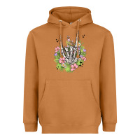 Meerkat skeleton flowers Heavyweight Hoodie - MaliasSmallBusiness