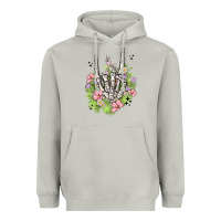 Moon Dust skeleton flowers Heavyweight Hoodie - MaliasSmallBusiness