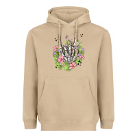 Mushroom skeleton flowers Heavyweight Hoodie - MaliasSmallBusiness