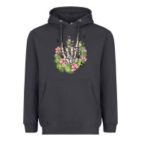 Smoke skeleton flowers Heavyweight Hoodie - MaliasSmallBusiness