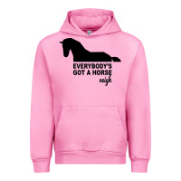 Fuchsia Pink everybody's gotta horse neigh Urban Hoodie - Bettercallsaul
