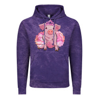 Cloud Purple Balerina pig with tutu Vintage Hoodie - RanaPortraitStore