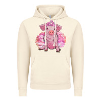 Vintage Artic Balerina pig with tutu Vintage Hoodie - RanaPortraitStore