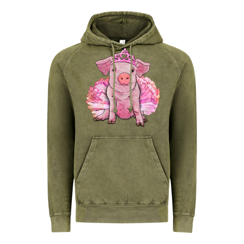 Balerina Pig With Tutu Vintage Hoodie by RanaPortraitStore | Teevron