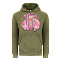 Vintage Olive Balerina pig with tutu Vintage Hoodie - RanaPortraitStore