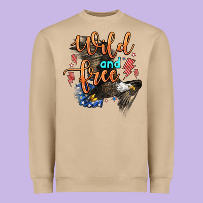 Wild And Free Heavyweight Sweatshirt Designed By Zillion Design Studio