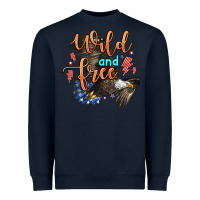 Navy wild and free Heavyweight Sweatshirt - Zillion Design Studio