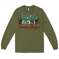 Army Green santa s favorite soccer player Long Sleeve Tee - JahusDesignShop