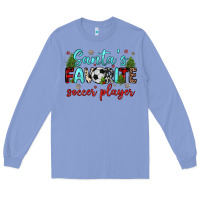 Colony Blue santa s favorite soccer player Long Sleeve Tee - JahusDesignShop
