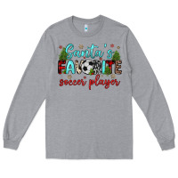 Heather Grey santa s favorite soccer player Long Sleeve Tee - JahusDesignShop