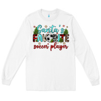 White santa s favorite soccer player Long Sleeve Tee - JahusDesignShop