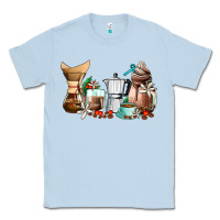 Dusty Blue coffee tools coffee cups Classic Tee - AdoDesignShop