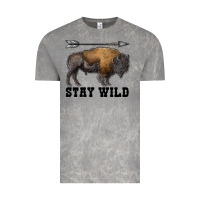 Cloud Rock stay wild bison Vintage Tee - RanaPortraitStore