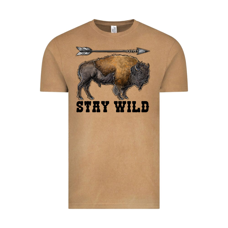 Stay Wild Bison Vintage Tee by RanaPortraitStore | Teevron