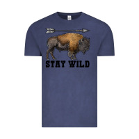 Vintage Denim stay wild bison Vintage Tee - RanaPortraitStore