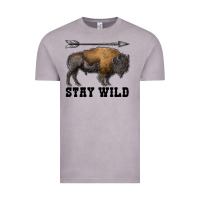 Vintage Zinc stay wild bison Vintage Tee - RanaPortraitStore