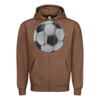 Chestnut soccer ball Zipper Hoodie - JahusDesignShop