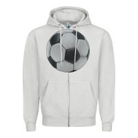 Dove Grey soccer ball Zipper Hoodie - JahusDesignShop