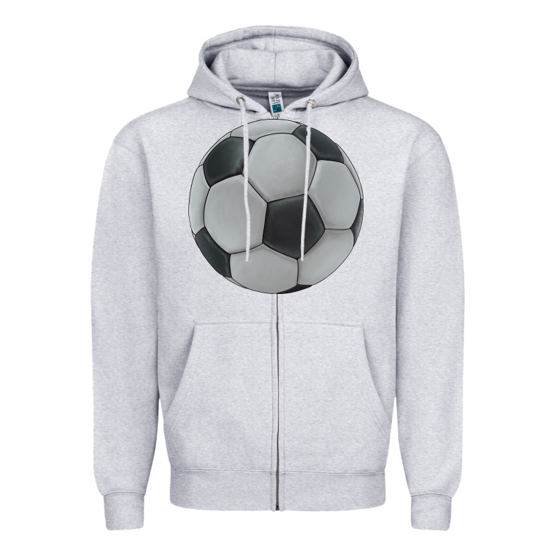 Soccer Ball Zipper Hoodie by JahusDesignShop | Teevron