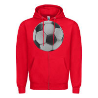 Red soccer ball Zipper Hoodie - JahusDesignShop
