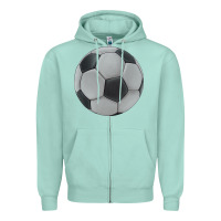 Seafoam soccer ball Zipper Hoodie - JahusDesignShop