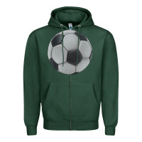 Sports Green soccer ball Zipper Hoodie - JahusDesignShop