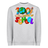 Heather Grey 100 days of school Heavyweight Sweatshirt - texasbilliewilder