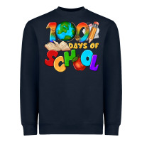 Navy 100 days of school Heavyweight Sweatshirt - texasbilliewilder