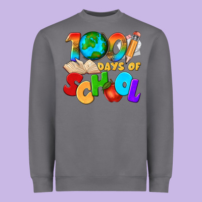 100 Days Of School Heavyweight Sweatshirt Designed By Texasbilliewilder