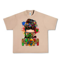 Burro autism mom messy bun Urban Heavy Tee - Zillion Design Studio