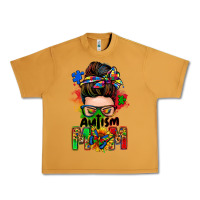 Peanut Butter autism mom messy bun Urban Heavy Tee - Zillion Design Studio