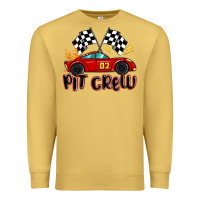 Antique Gold pit crew boys birthday race car Premium Sweatshirt - MaliasSmallBusiness