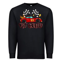 Black pit crew boys birthday race car Premium Sweatshirt - MaliasSmallBusiness
