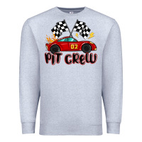 Heather Grey pit crew boys birthday race car Premium Sweatshirt - MaliasSmallBusiness