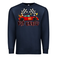 Navy pit crew boys birthday race car Premium Sweatshirt - MaliasSmallBusiness